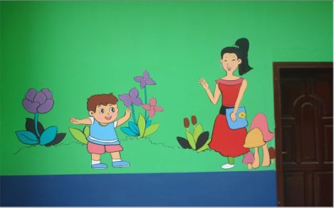 株洲幼儿园形象墙彩绘